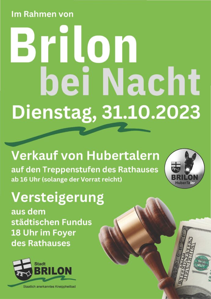 Versteigerung und Hubertaler Plakat 2023